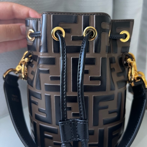 Fendi Top Handle and Cross Body Bucket Bag with Strap - Picture 4 of 4